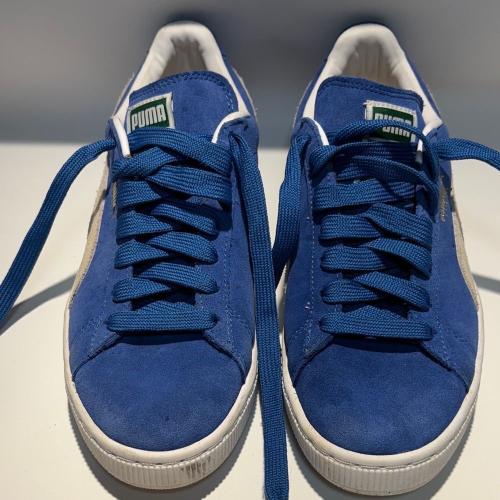 Puma Blue Suede Athletic Shoes